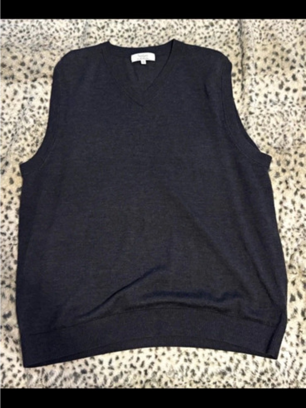 Men's Charcoal V-Neck Sweater Vest